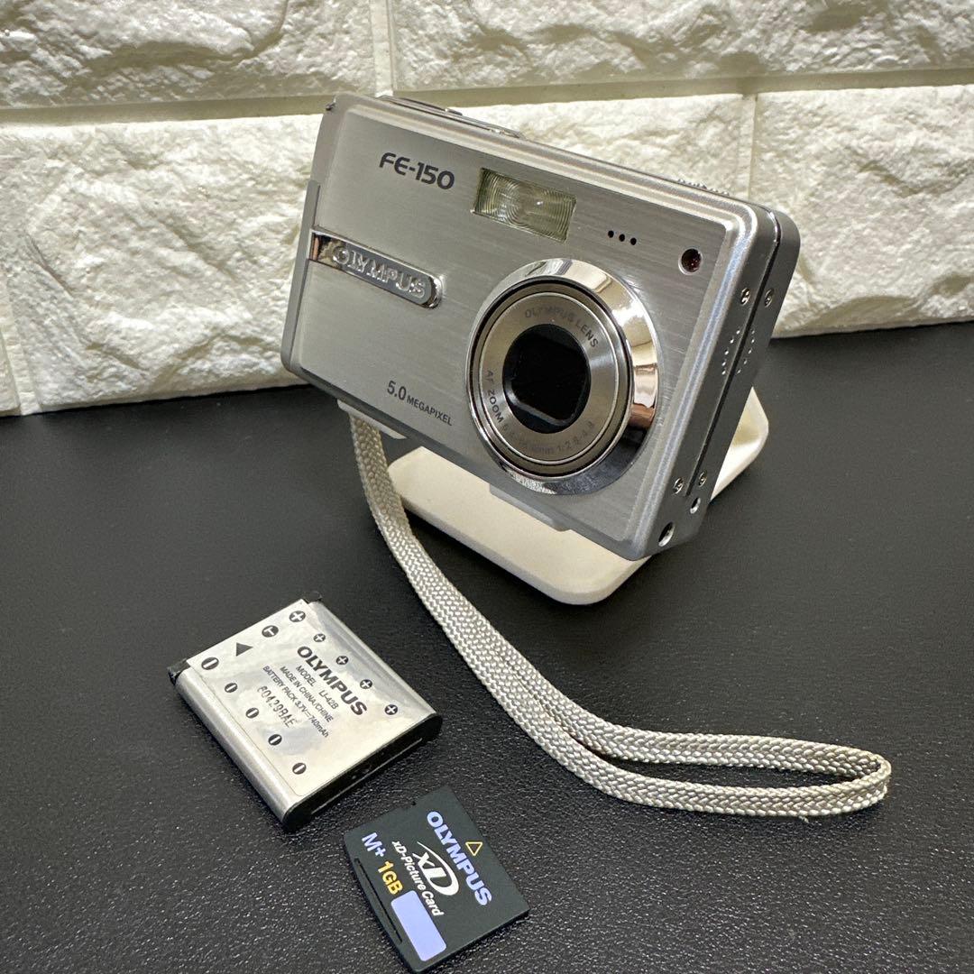 OLYMPUS FE-150 CAMEDIA 動作品　中古良品　xdカード付き