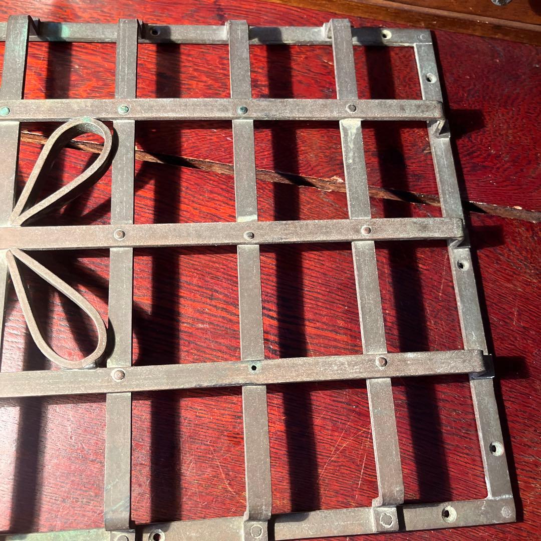 昭和レトロ アンティーク ヴィンテージ シャビー アイアン 窓格子 面格子