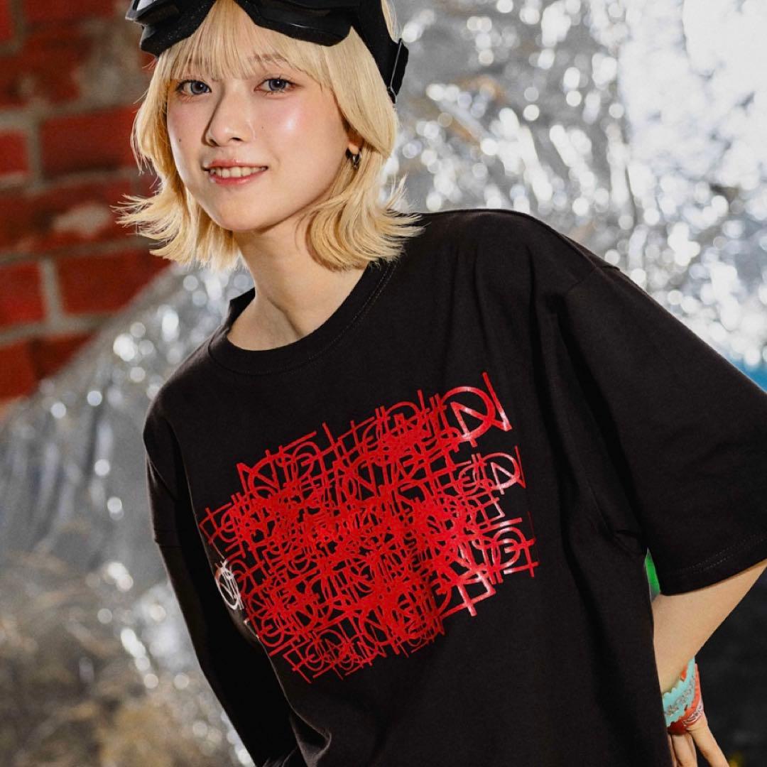 バウンディvaundyツアーグッズFUSION黒赤tシャツ　Mサイズ ブラック