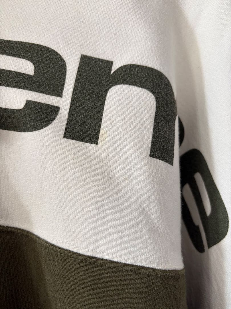 Supreme フード付きパーカー オリーブ/ホワイト