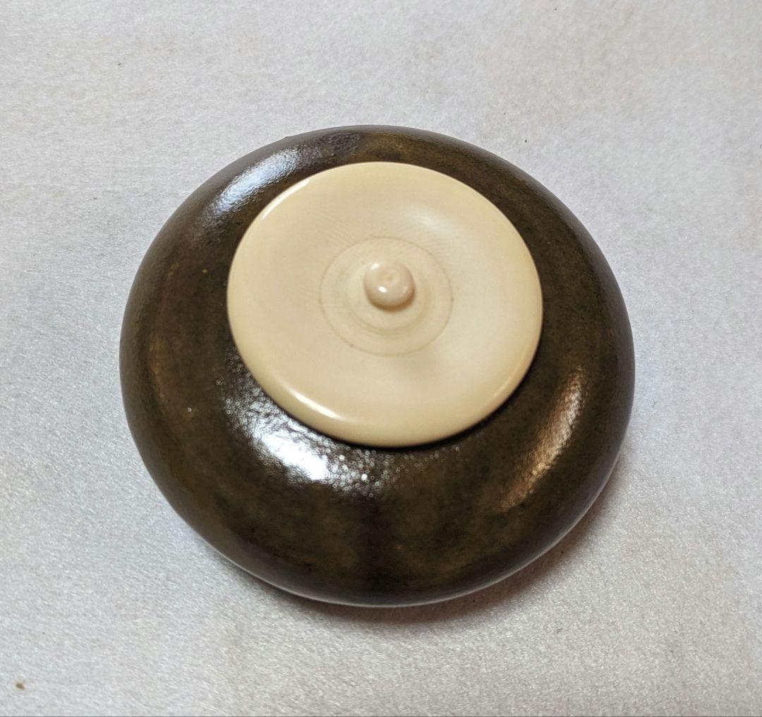 茶入 大海茶入 丹波 尾中窯 市野克 日月緞子 西陣織