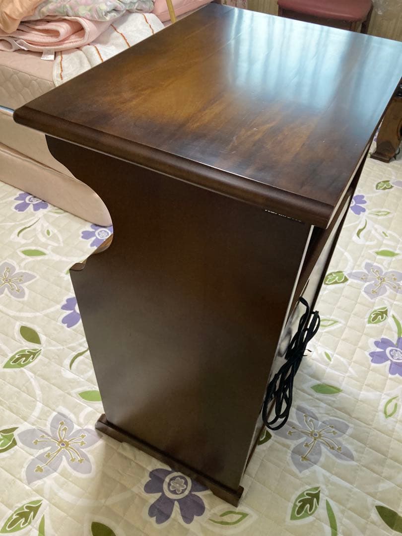 【良品】カリモク社製高級電話台 引き出し付き