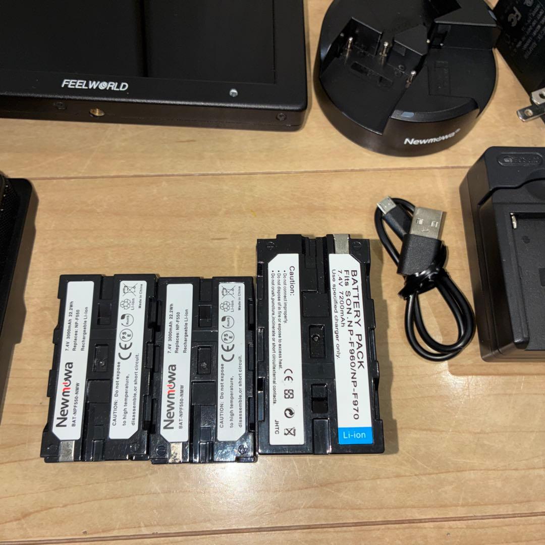 バッテリー3つセット7インチ 液晶モニター4K （FEELWORLD T7