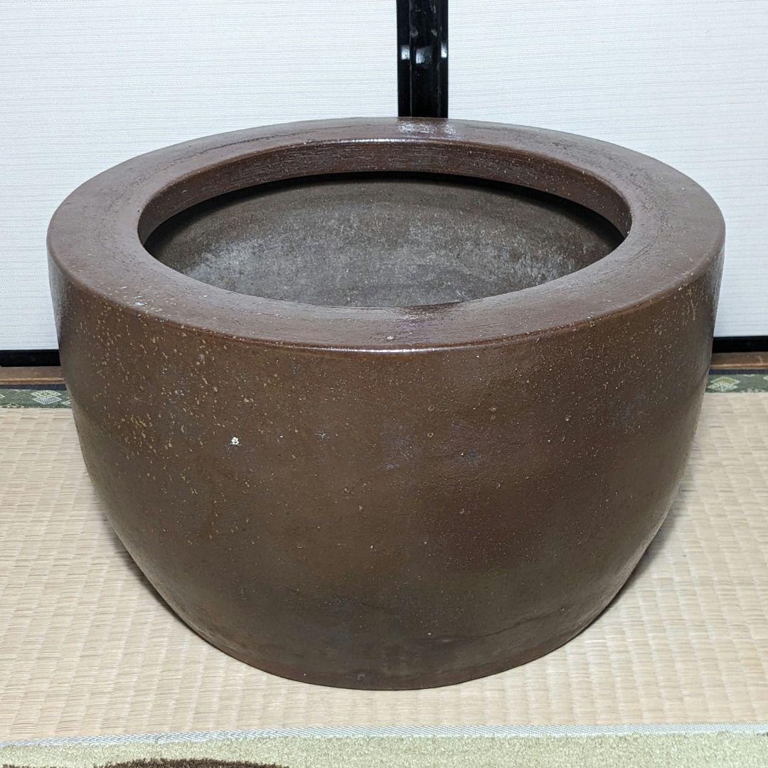 【水漏れ注意】明治時代 備前焼 火鉢 置物 植木鉢 プランター ガーデニング