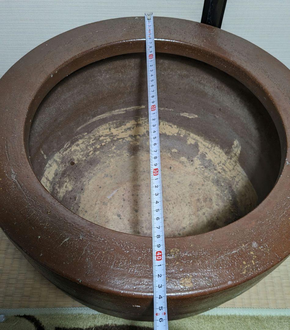 【水漏れ注意】明治時代 備前焼 火鉢 置物 植木鉢 プランター ガーデニング