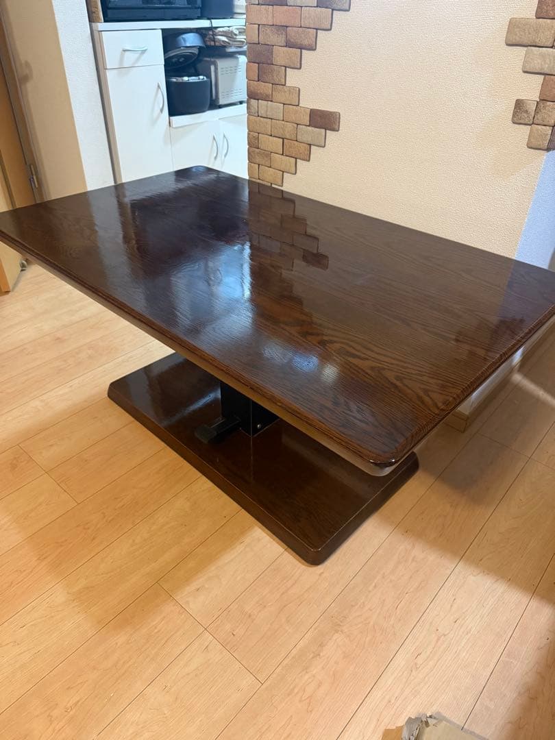 【美品即決のみ】IDC大塚家具ダークブラウン 木製 ダイニングテーブル