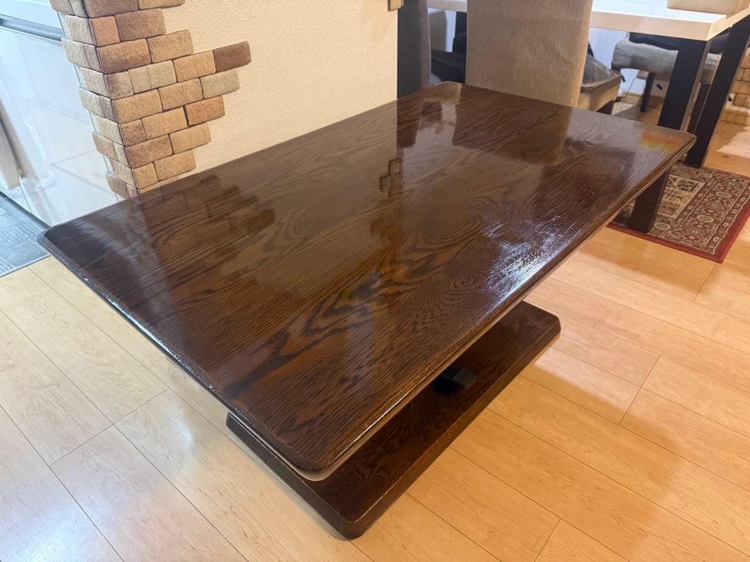 【美品即決のみ】IDC大塚家具ダークブラウン 木製 ダイニングテーブル