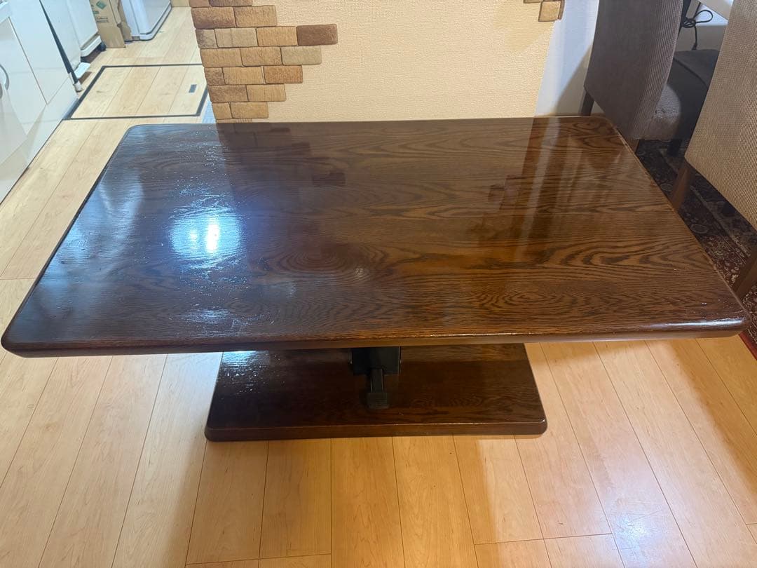 【美品即決のみ】IDC大塚家具ダークブラウン 木製 ダイニングテーブル