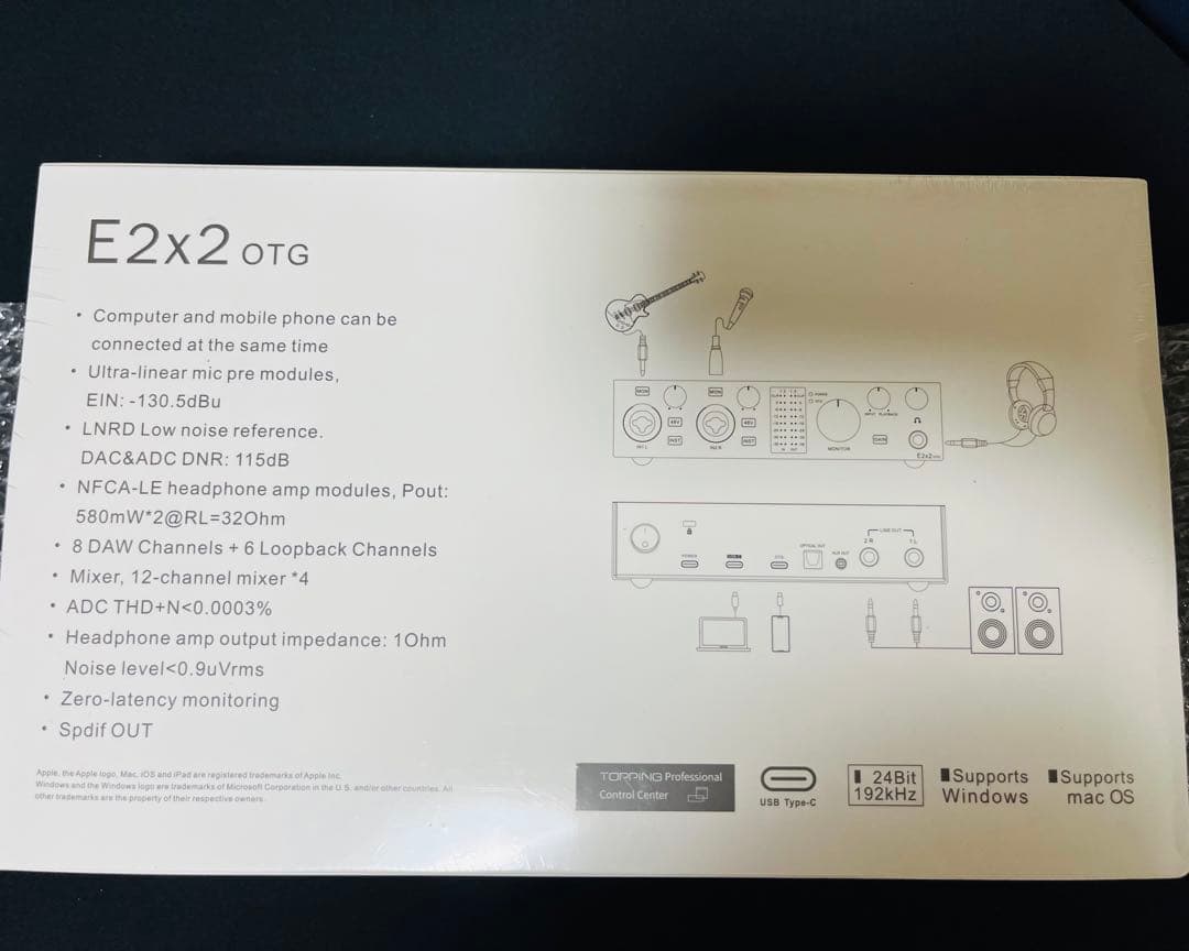 新品未開封 TOPPING E2x2 OTGオーディオインターフェース ホワイト