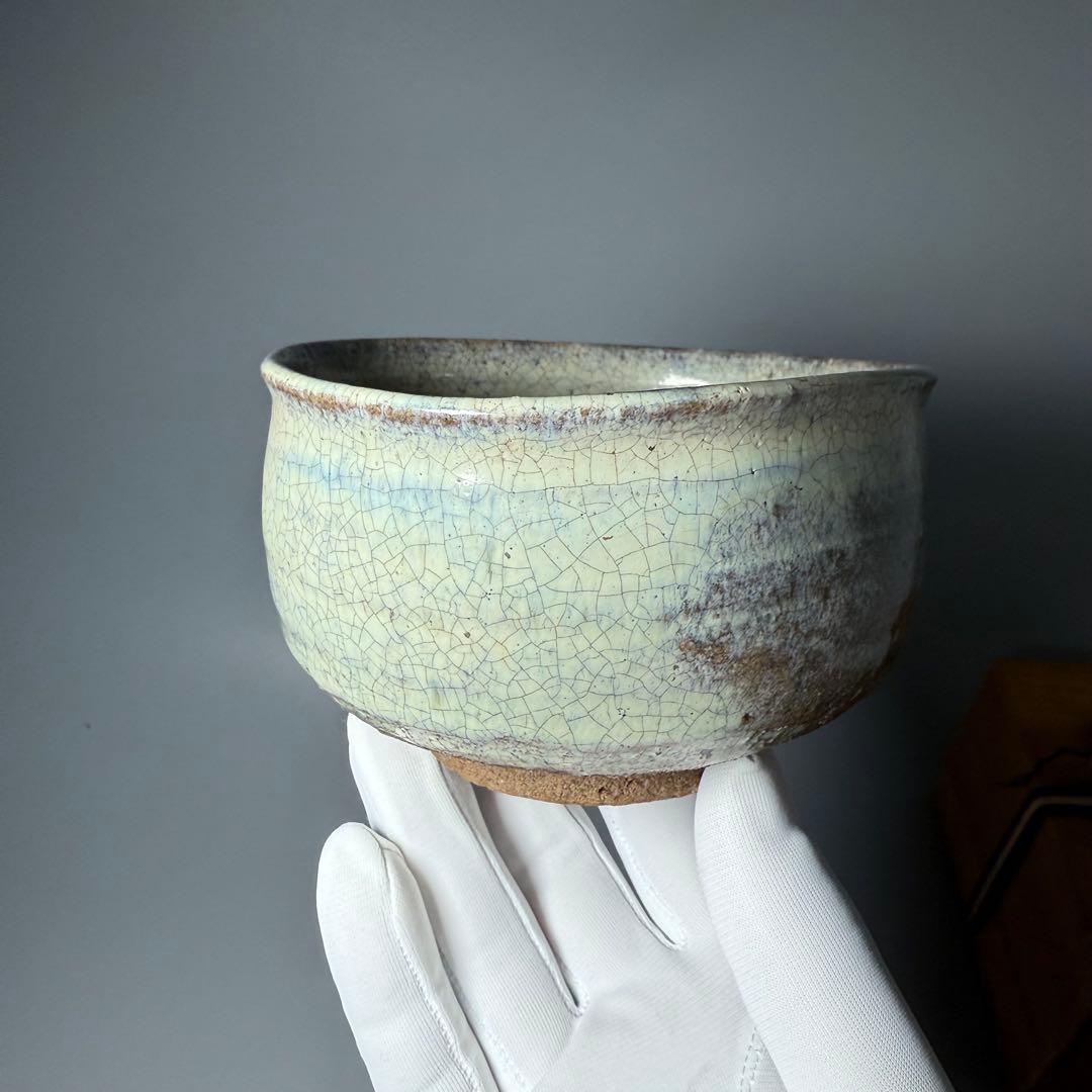 古唐津　班唐津茶碗　共箱　時代物　裏千家　表千家　蒐集家旧蔵品