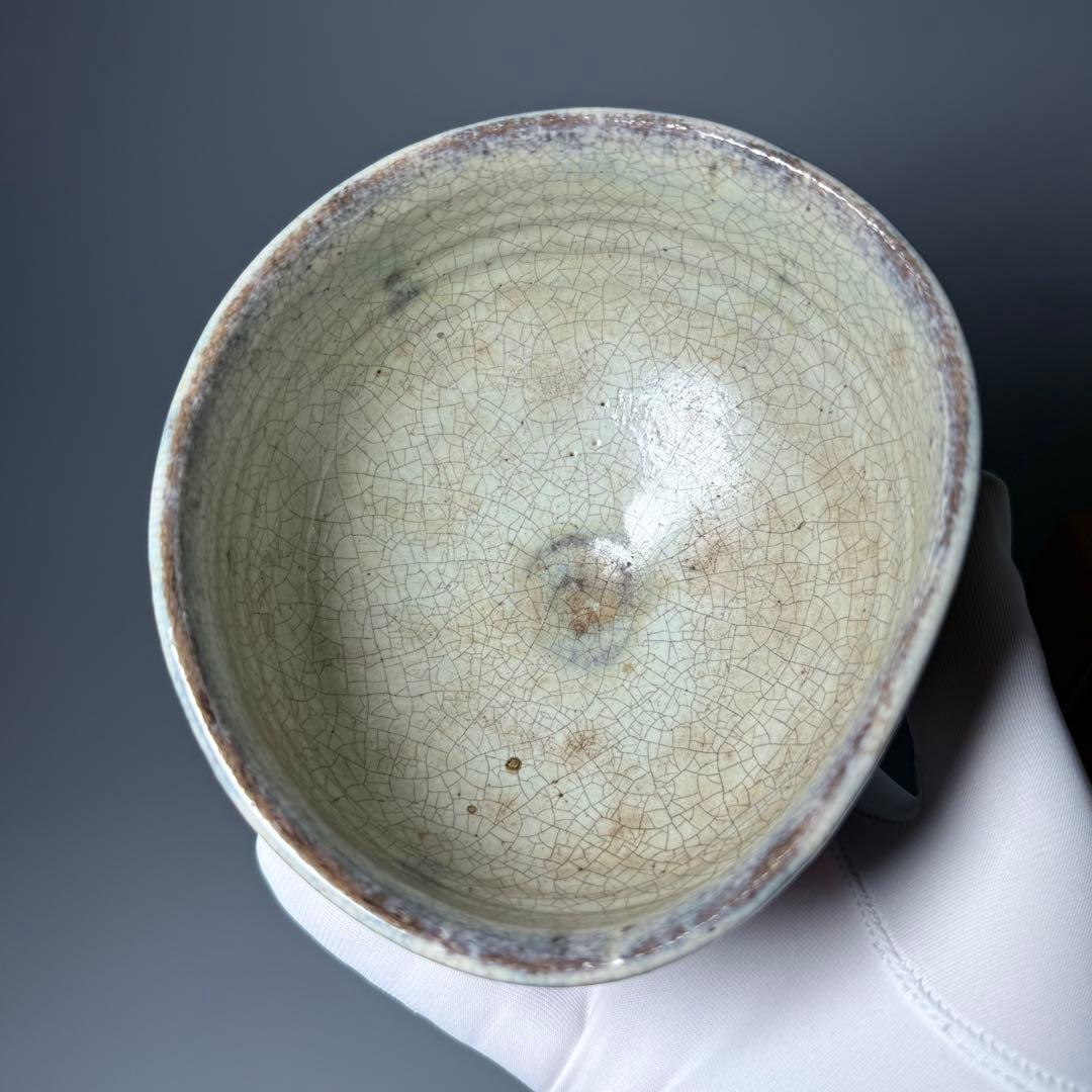 古唐津　班唐津茶碗　共箱　時代物　裏千家　表千家　蒐集家旧蔵品