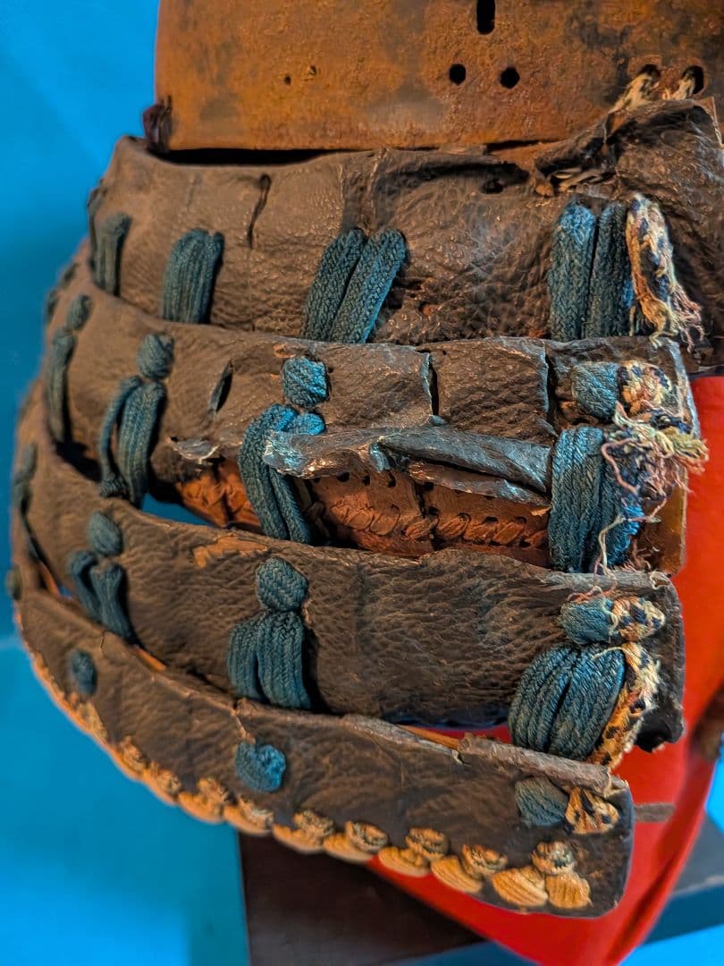 戦国時代極稀少博物館級１４６７〜１５６８年頃尾長巴御家紋前立武将厳星兜時代本歌兜