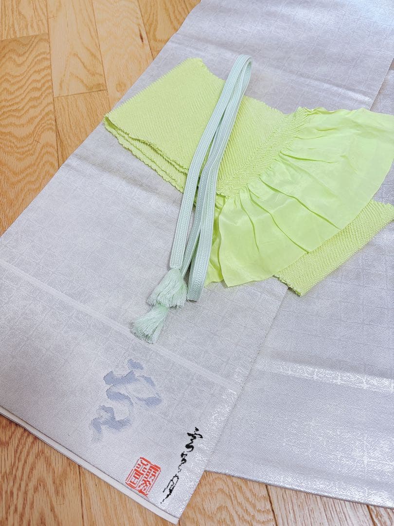 訪問着　フルセット　裄66 友禅　正絹　卒業式　入学式　結婚式　M L 袋帯