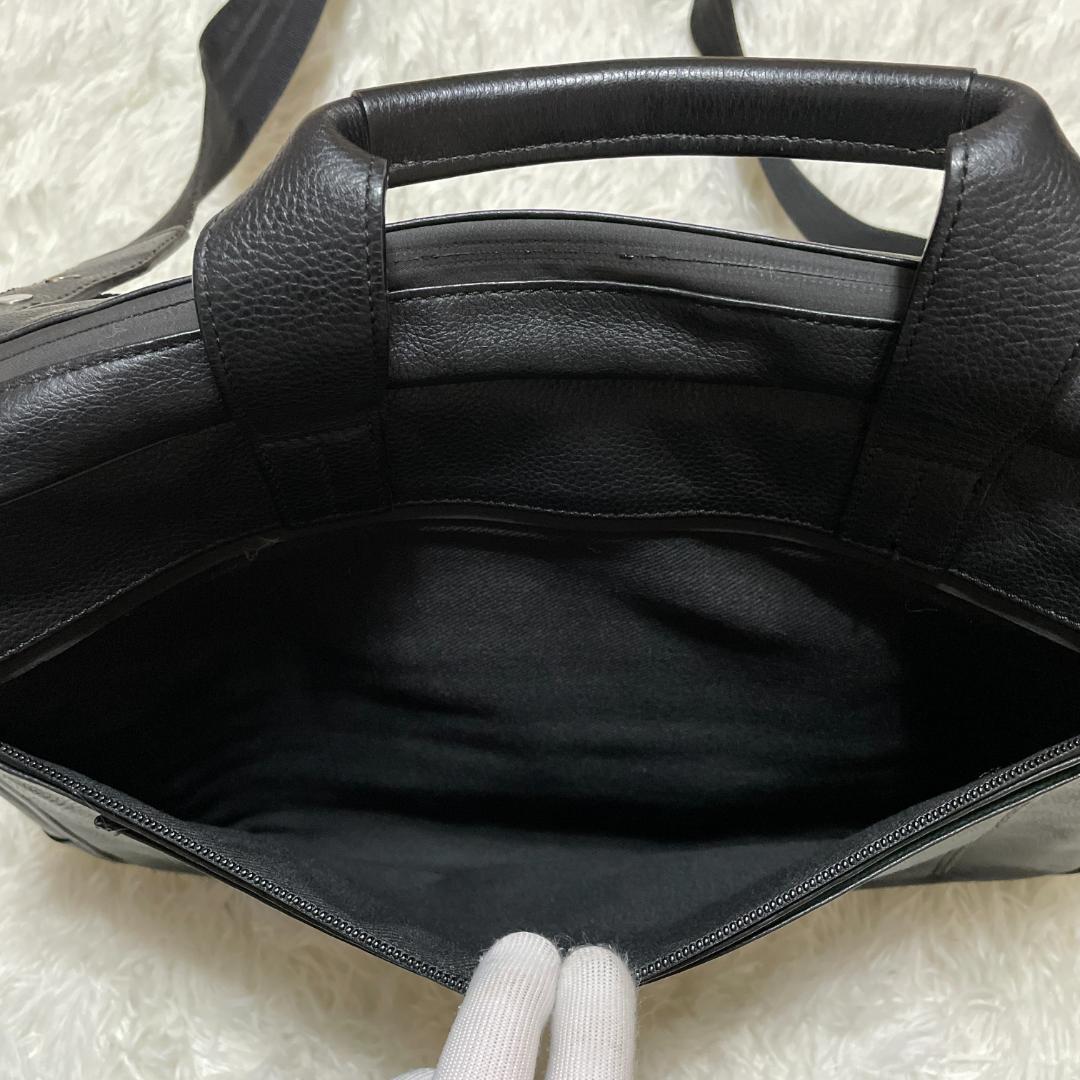 ダンヒル　2way　アボリティーズ　シボ革　オールレザー　ビジネスバッグ　A4可