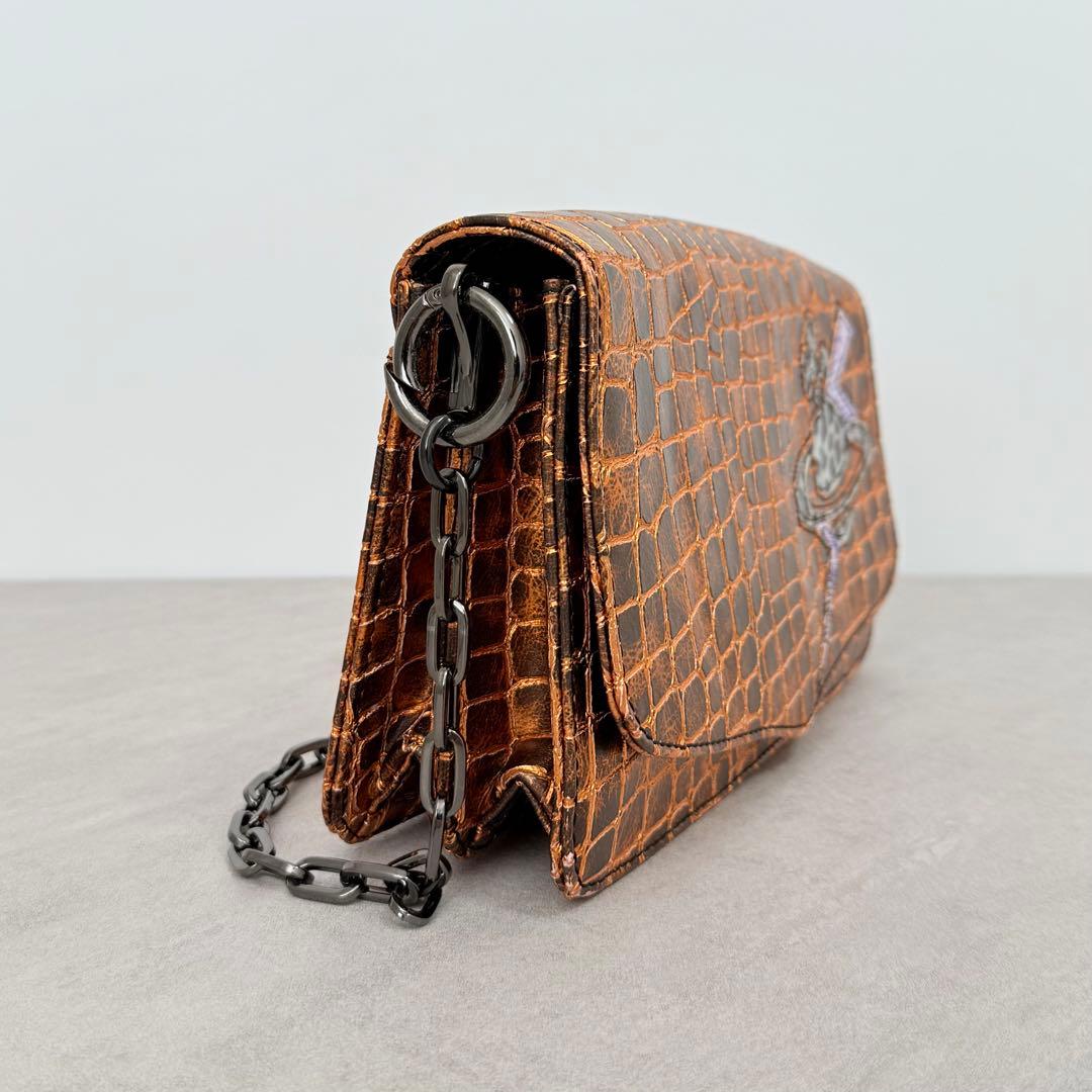 Vivienne Westwood チェーンショルダーバッグ レオパードオーブ