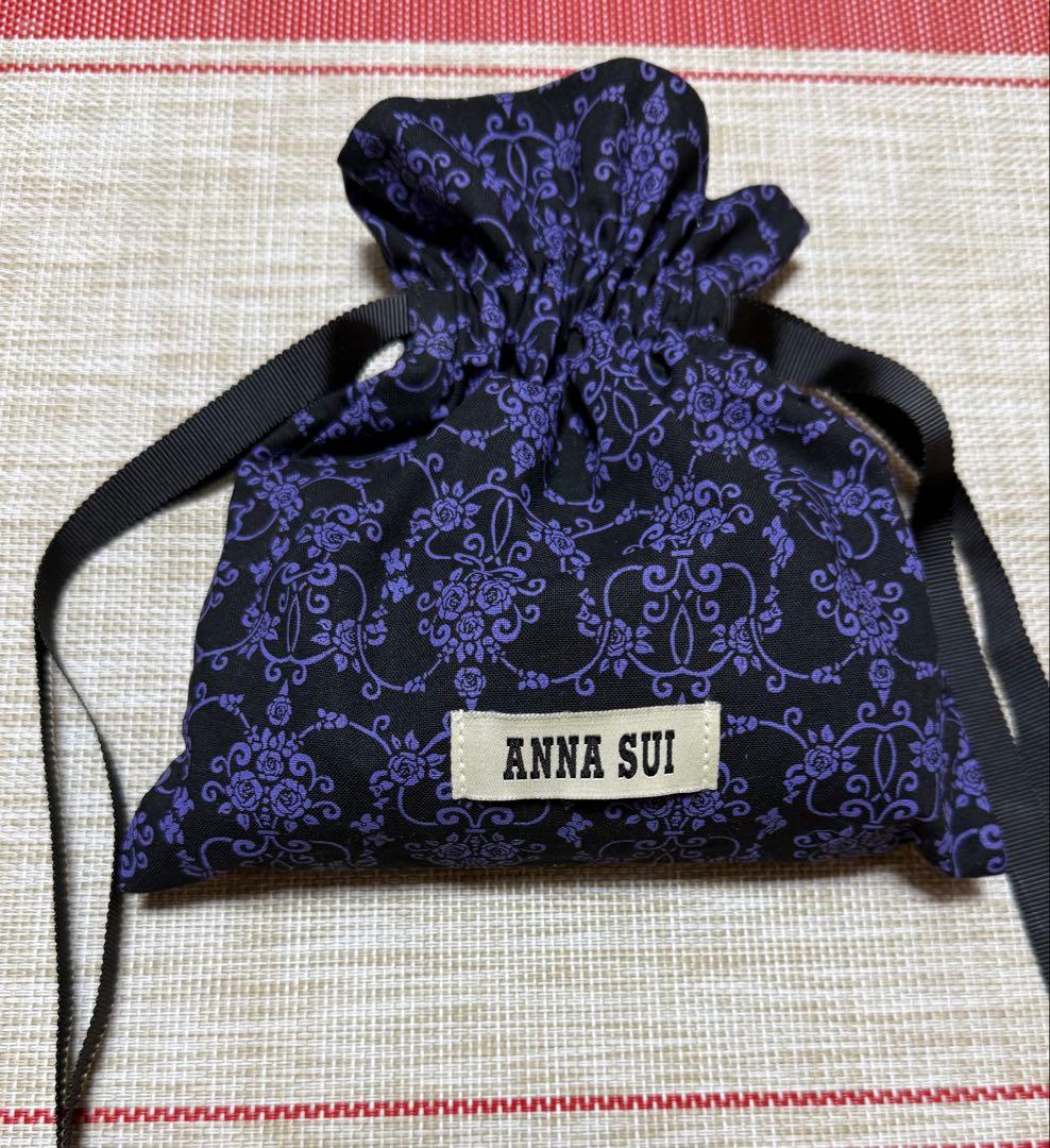ANNA SUI アナスイ　二つ折り牛革財布 猫星