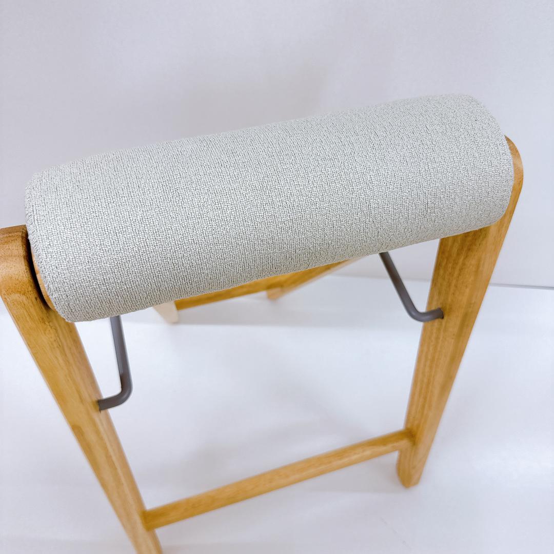 【美品】折り畳みハイスツール チェア 持ち運び簡単 グレー