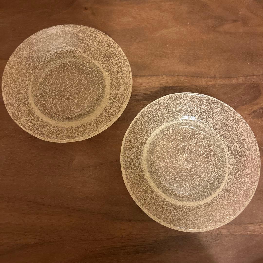 小谷眞三　倉敷ガラス プレート15cm 2枚