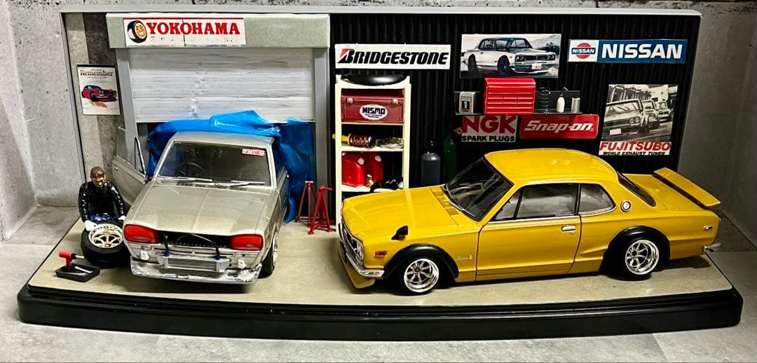 国産名車 1/24 スカイライン GT-R カスタム ジオラマ 旧車 ミニカー