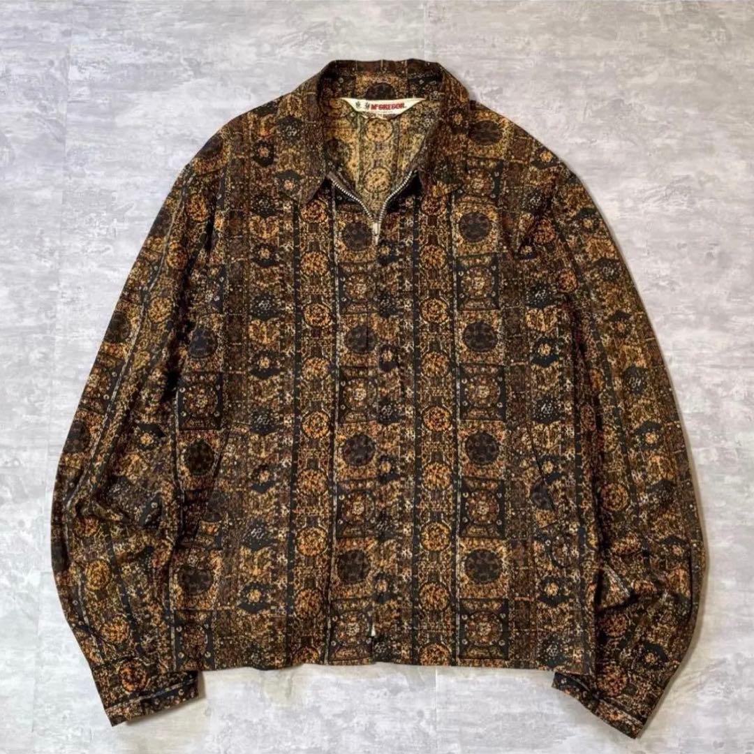 ★80s vintage McGREGOR 総柄 ハリントンジャケット