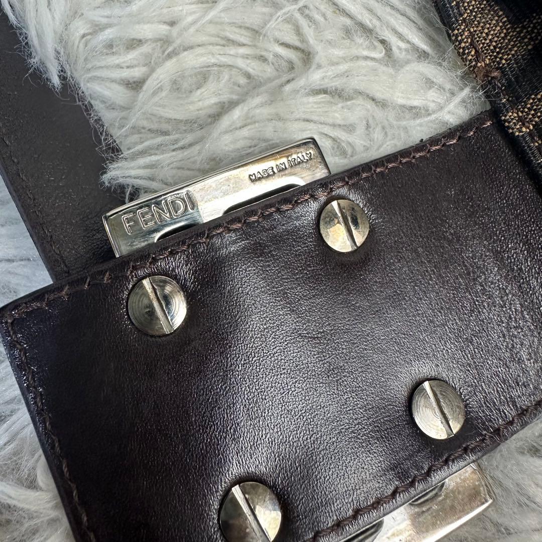 極美品 FENDI フェンディ マンマバケット ワンショルダーバッグ ズッカ