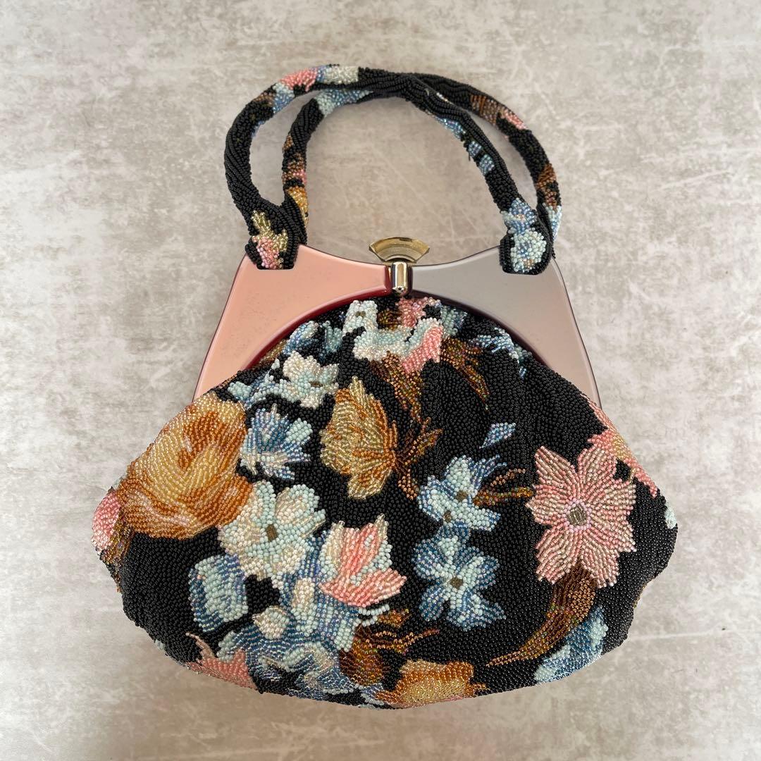 ⭐️一点物・美品⭐️総ビーズバッグ ヴィンテージ 着物 成人式 結婚式 パーティー