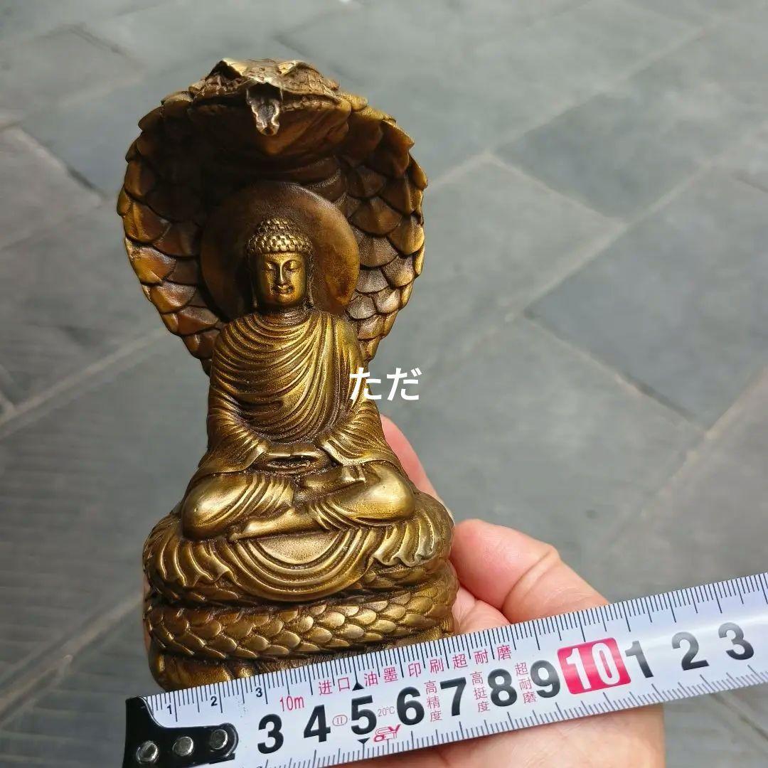 仏教美術 仏像 蛇護仏陀銅像 釈迦牟尼仏仏像 銅製品 工芸品 置物