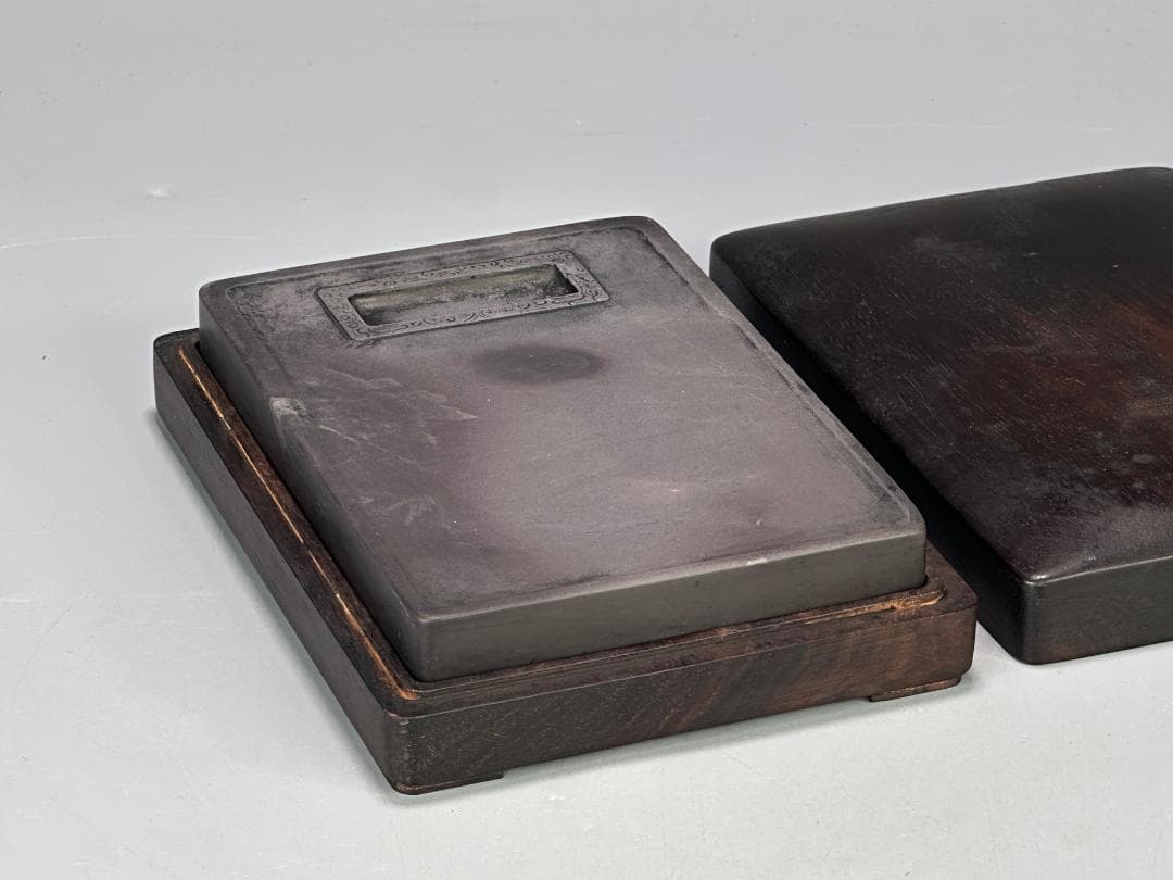 中国美術　書道具　文房具　硯　童子牧牛図　魚脳洞　端渓硯　時代硯　唐物