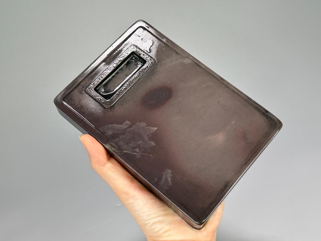 中国美術　書道具　文房具　硯　童子牧牛図　魚脳洞　端渓硯　時代硯　唐物