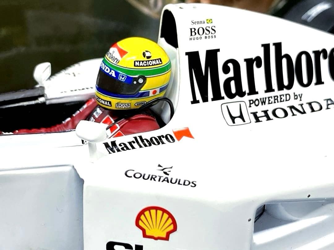 カスタム品　1/18 ミニチャンプス　マクラーレンMP4/7 アイルトンセナ