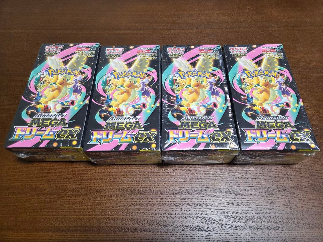 【新品未開封】ポケモンカードゲーム メガドリームEX 4BOX　シュリンク付き
