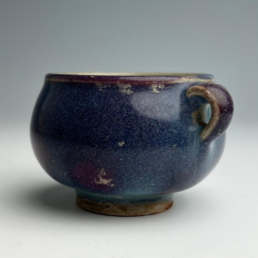 鈞窯天藍釉紫斑水洗 唐物 中国古玩 中国美術 A922