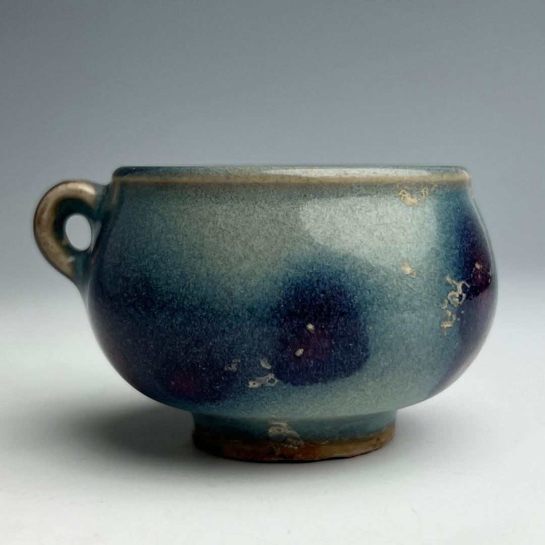 鈞窯天藍釉紫斑水洗 唐物 中国古玩 中国美術 A922