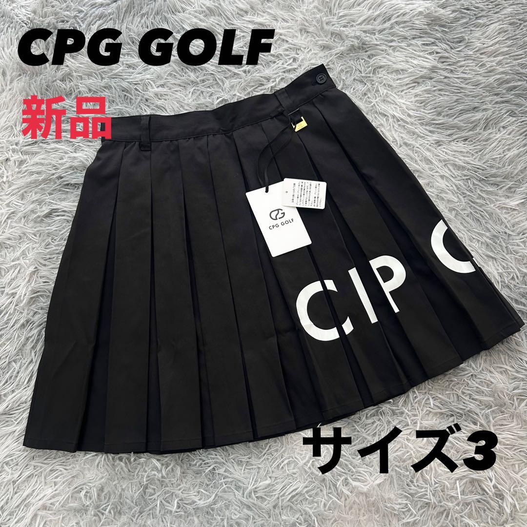 新品　CPG GOLF スカート　プリーツ　ストレッチ　ブラック　サイズ3