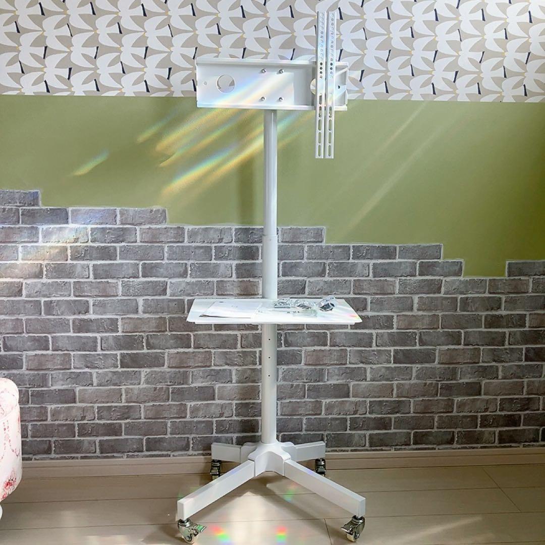 組立済 キャスター付テレビスタンド ホワイト A DSJ611 引き取りも歓迎