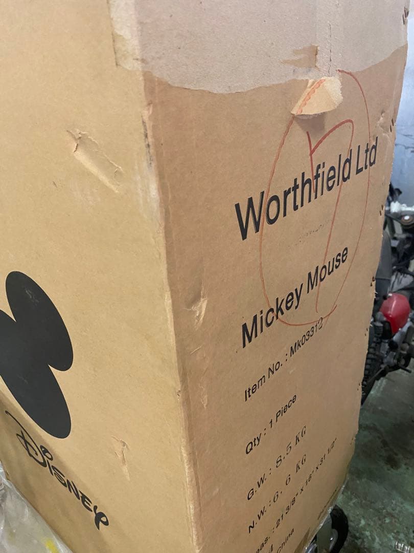 【新品未使用2002年製】ヴンテージミッキーマウス特大フィギュア香港製★未展示品