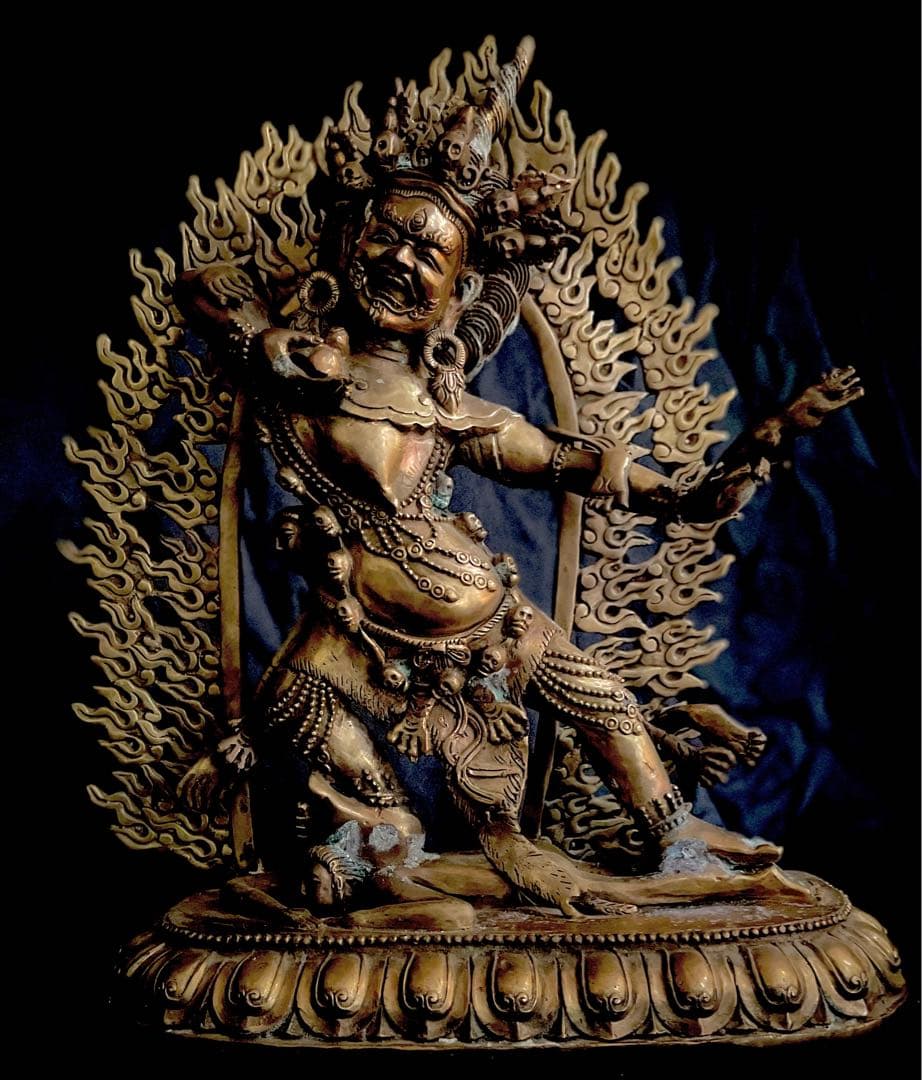 専用【大型】金剛手菩薩像 仏教 チベット密教 古銅塗金 タンカ 曼荼羅 真言