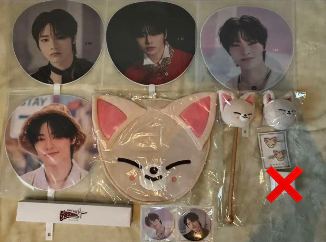 stray kids スキズ 5-STAR I.N アイエン　うちわ　ネックレス