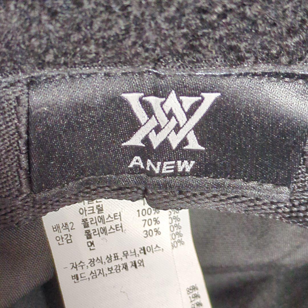 【中古良品】アニューゴルフ　バケットハット　耳当て　ボンボン　ブラック