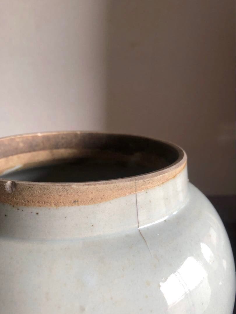 時代 古伊万里 白磁壷 蓋物 アンティーク 骨董 古道具 古民藝