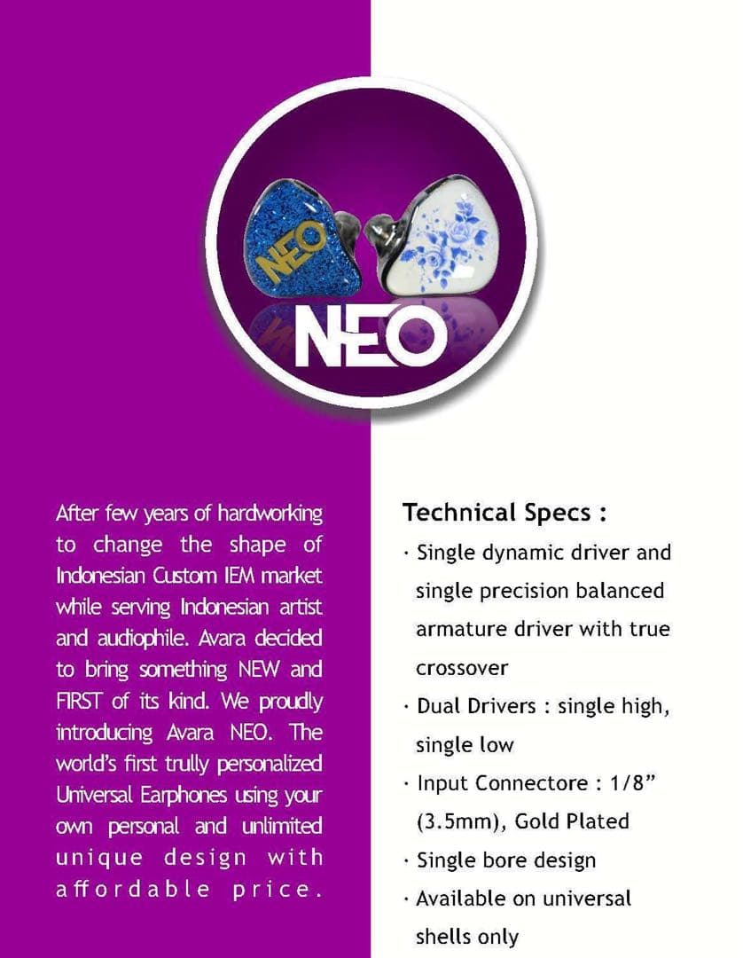 インイヤーモニター、イヤモニ、iem カスタムAVARA NEO <plot1>