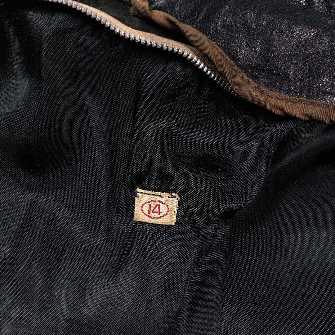 60s~70s デカタロン シングルレザーライダースジャケット ワッペン革ジャン