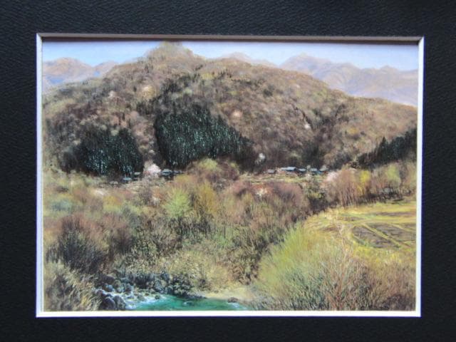 加納睦久、陽春上矢作、希少な画集より、新品高級額・額装付