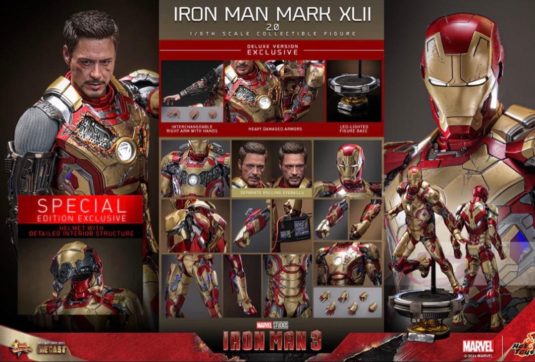 ホットトイズMMS759D66bアイアンマン・マーク42 DX 2.0ボーナス付