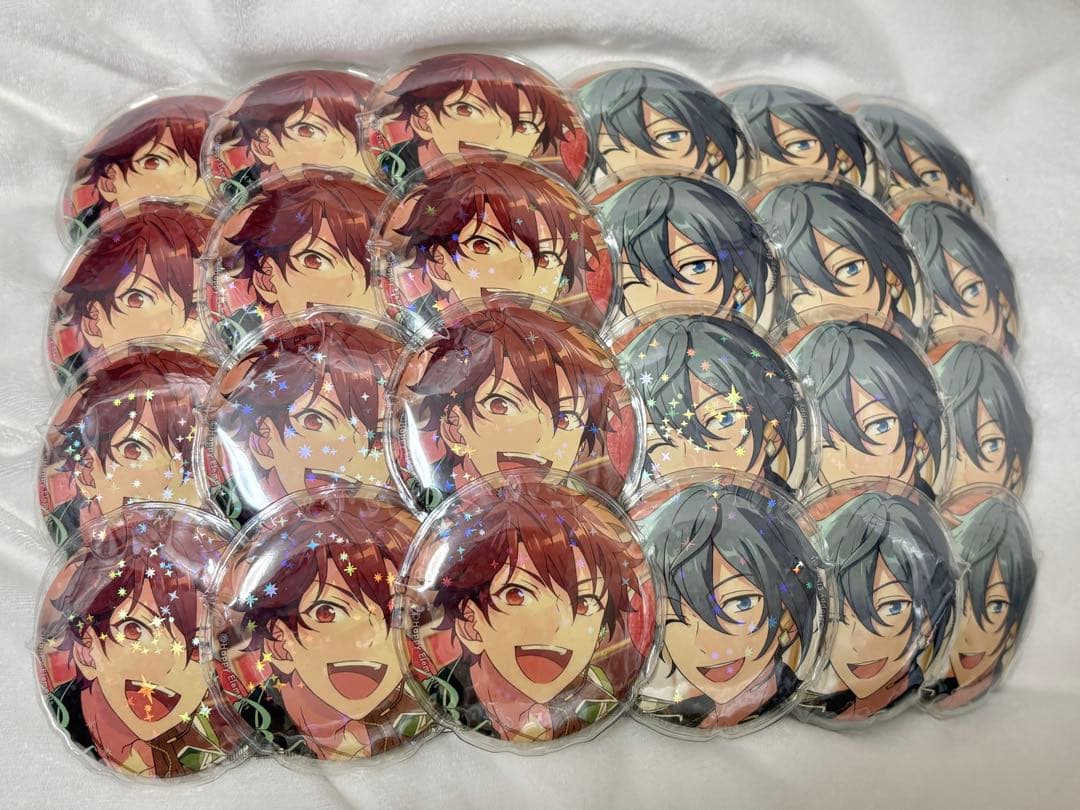 守沢千秋 椎名ニキ 24個 缶バッジ 組み済 キラキラカバー付き