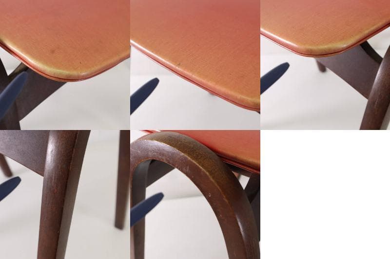 秋田木工 IDC大塚 No.202 剣持勇 スタッキングスツール 赤 PVC