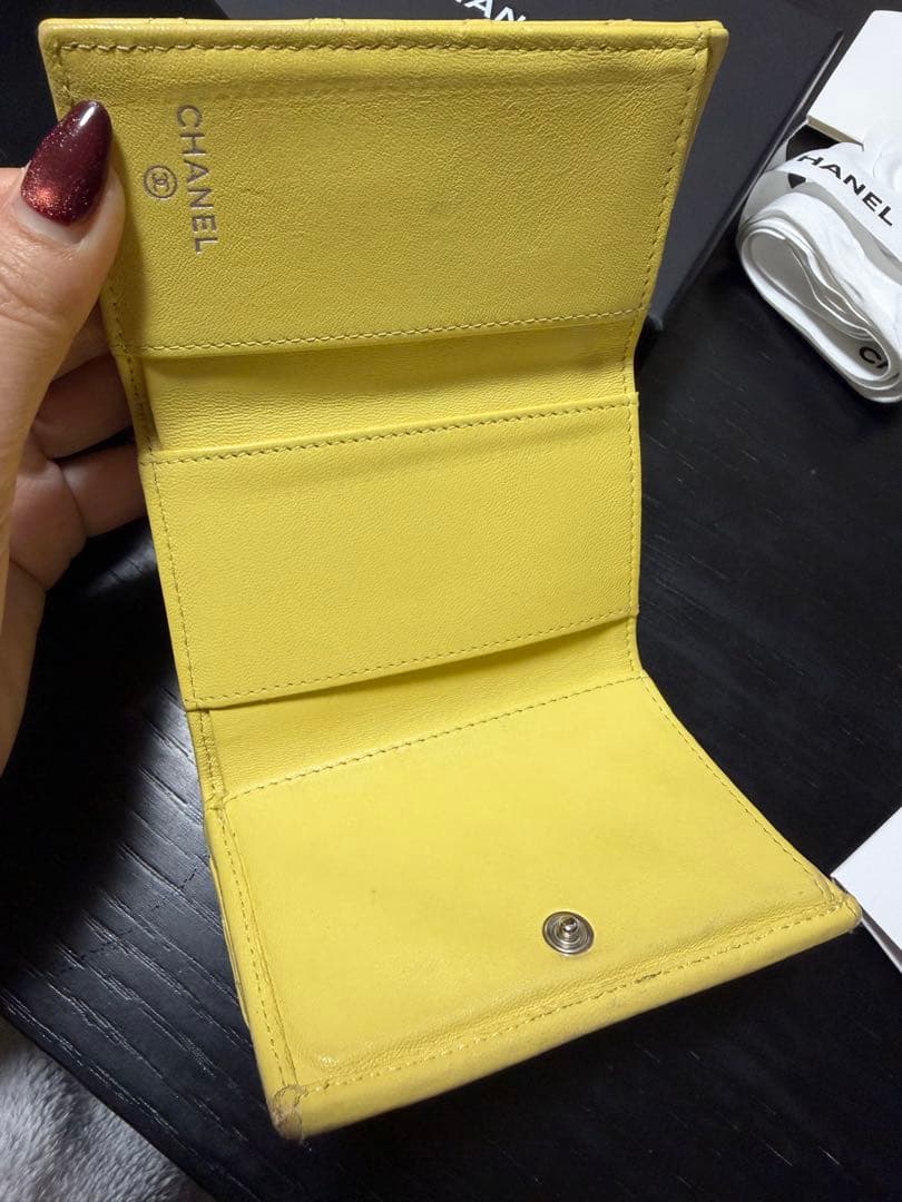CHANEL ボーイシャネル ミニウォレット ケース イエロー　ミニ財布