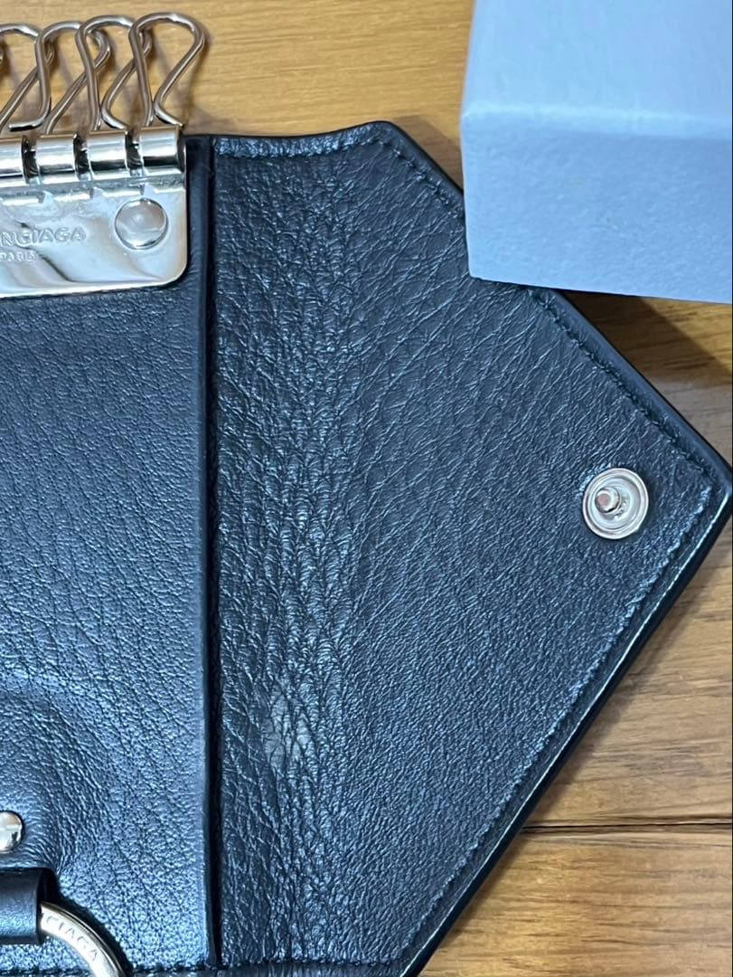 k*k様 【美品】 BALENCIAGA ブラックレザーキーケース