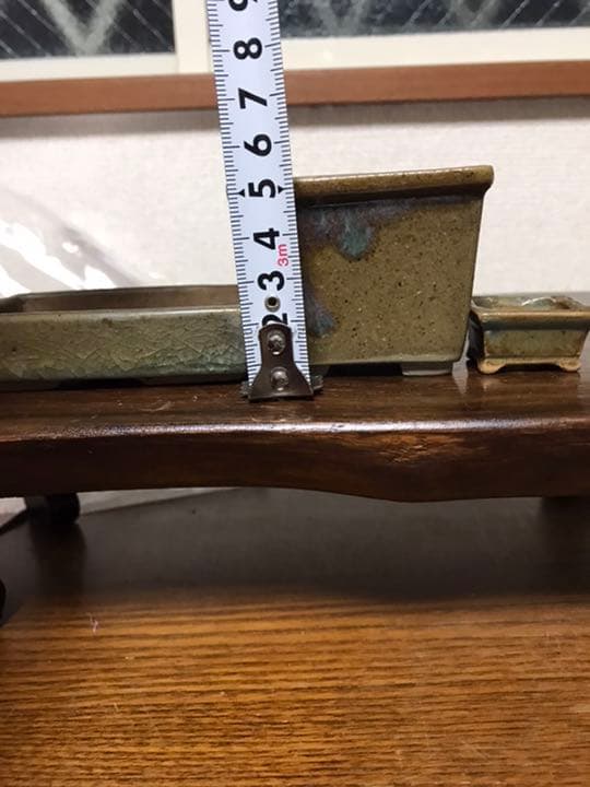 盆栽鉢　上品高級釉薬がけミニ小品盆栽鉢3点/寛/禅昌寺他山野草
