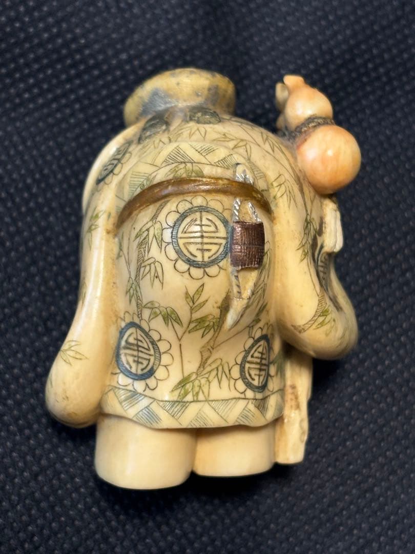 マンモス　極上 七福神　置物　83g 山口在銘